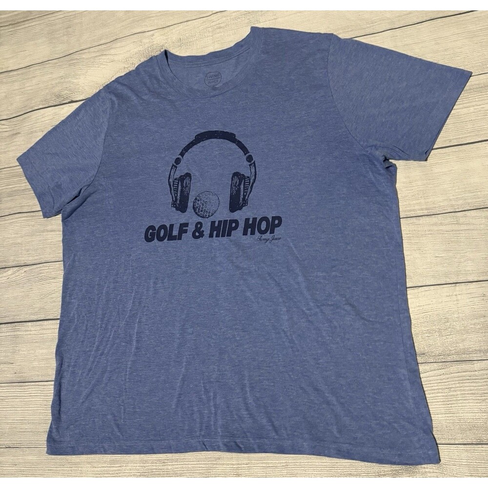 Swing Juice Golf Hip Hop T Shirt Headphones Graphic Size 2XL
